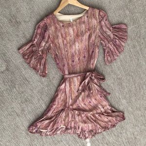 Silky patterned dress